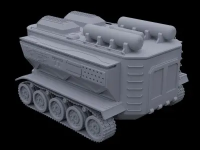 Space Rover Low-poly 3D model
