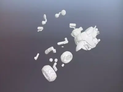 Super cube sparated 3D model