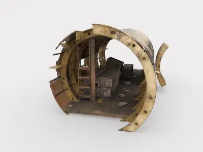 Wrecked Aircraft Part 3D model