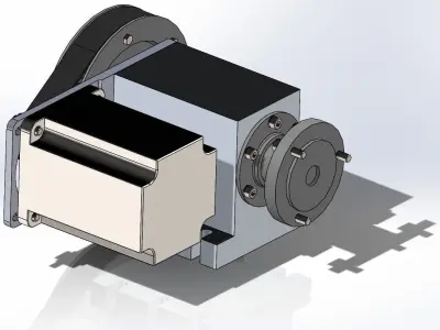 4 axis to 3 axis machine 3D model