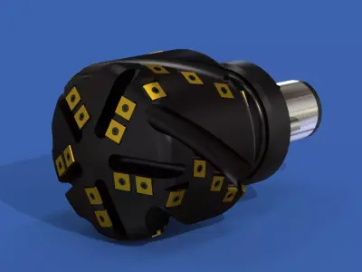 Milling tool head Free 3D model