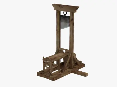 Lowpoly Guillotine Low-poly 3D model