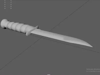 Survival Knife Free low-poly 3D model