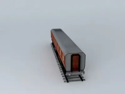 Eco Rail Track 1st Class CarriageDummy Old Steam Days Free 3D model