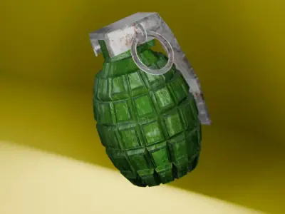 realistic low poly grenade 3d model Low-poly 3D model