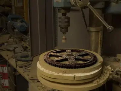 Rusty Gear Low-poly 3D model