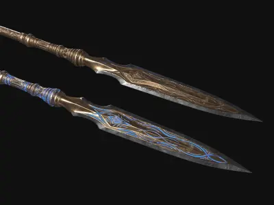 Lance Melee Weapon Low-poly 3D model