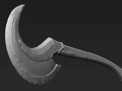 Zbrush Battle Axe 05 3D model