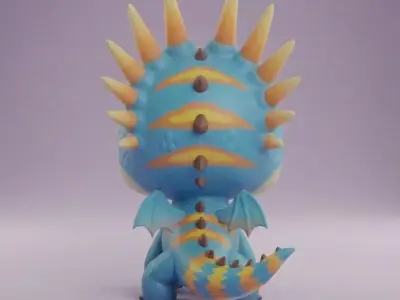 Deadly Nadder Storm Kawaii Chibi Collectible 3D Figure 3D print model