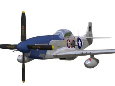 North American P-51D Mustang 3D model purchase