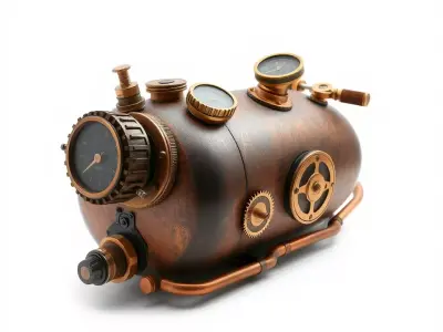 Steampunk Pressure Gauge Model Pack for Interactive Simulations Low-poly 3D model