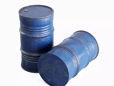 Industrial Barrel 04 Low-poly 3D model