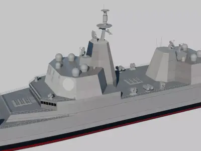 Trump Class Battleship USS Defiant 3D model