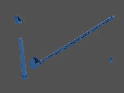 WW2 Littorio Class stern crane - Commercial license 1-200 scale 3D print model