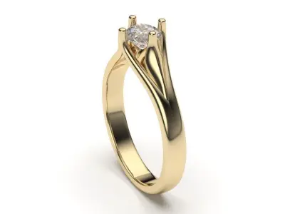 solitaire with ring sizes  8 part S112 3D print model