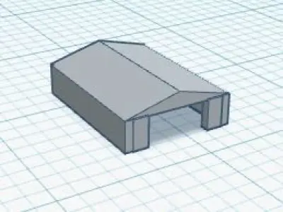 Airport Hangar Free low-poly 3D model