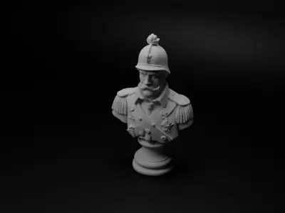 Austrian Grenadier Bust Chess 3D print model