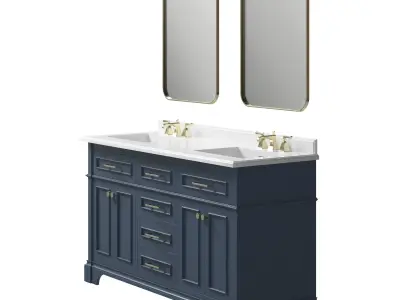 OVE Melpark 60 Greyish Blue Vanity 3D model