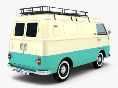 Retro Van v 1 3D model