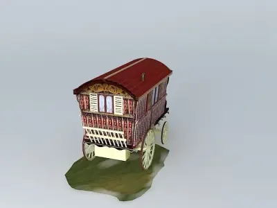 Romany Wagon READING Style Amended Free 3D model