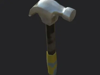 CG Low poly PBR Hammer  Free 3D model