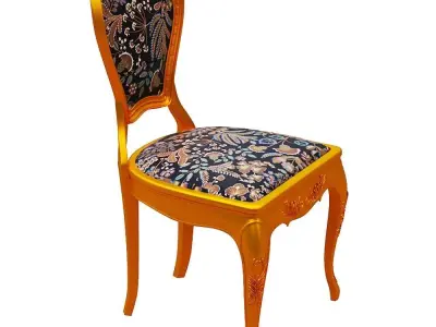 Classical Dining chair Low-poly 3D model