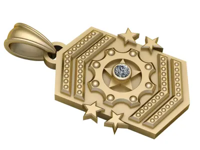  18K Gold Diamond 3D print model