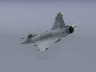 Mirage 2000 - fighter Jet Low-poly 3D model