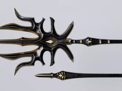 Magic Staff Low-poly 3D model