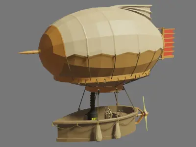 Airship Low-poly 3D model