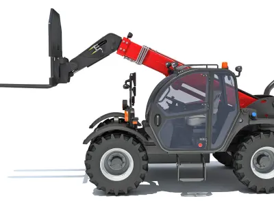 Telescopic Telehandler Forklift 3D model
