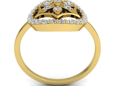 Fancy Woman Diamond Ring 21 3D print model