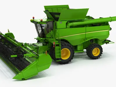 Combine Harvester 3D model 7