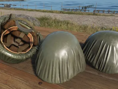 US helmet rain cover Low-poly 3D model