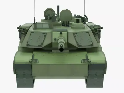  Main Battle Tank MBT Military Vehicle Game Ready A Low-poly 3D model