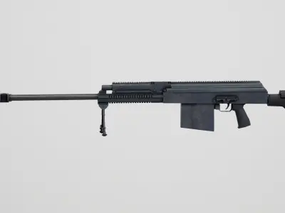 AK 50 BMG  Low-poly 3D model