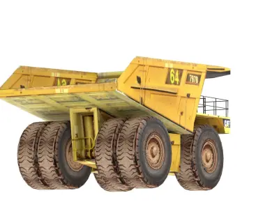 Catterpillar truck Free low-poly 3D model