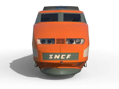 TGV high speed train 3D model