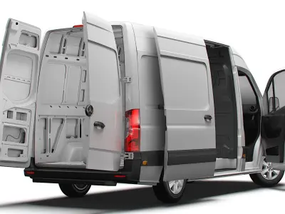Mercedes Benz Sprinter L2H2 RWD HQ Interior 2025 3D model purchase