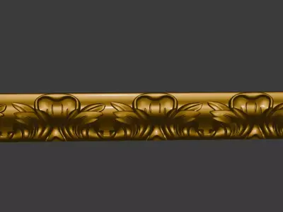 Neoclasic baguette for furniture kitchen cabinets interiors 3D print model