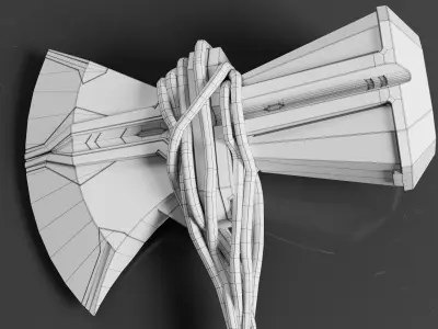 Stormbreaker hobbit axe Low-poly 3D model