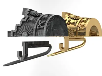 crown clothes pin 3D print model