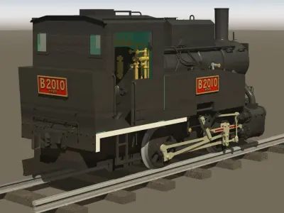 Japan RailWay B20 steam locomotive WW2 3D model