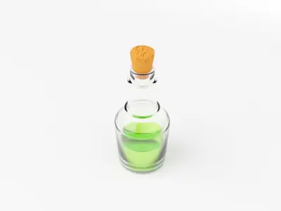 Magic Mixture Bottle Realistic Glass 3D model Low-poly 3D model