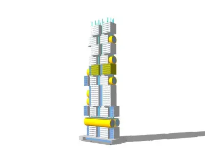 Commercial high-rise 07 3D model
