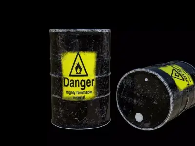 Barrel hazard barrels Free 3D model