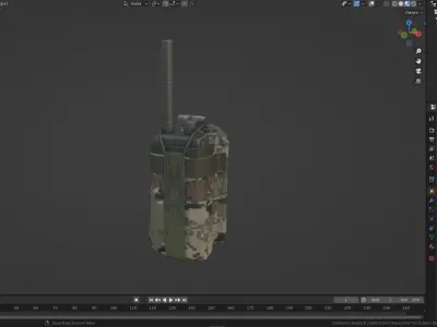 MILITARY Game Ready Croatian Radio Low-poly 3D model
