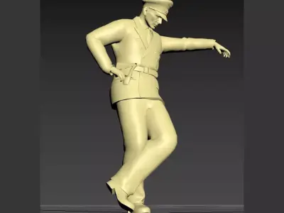WW2  German naval officers  3D print model