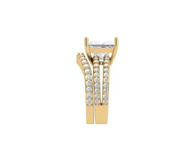 Princess Ring 3D print model 14