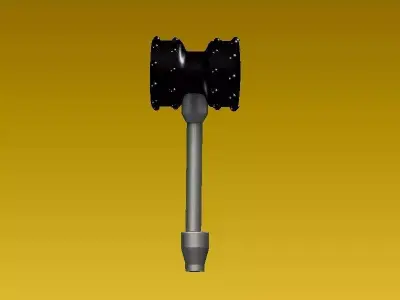 stylized battle hammer  3D model